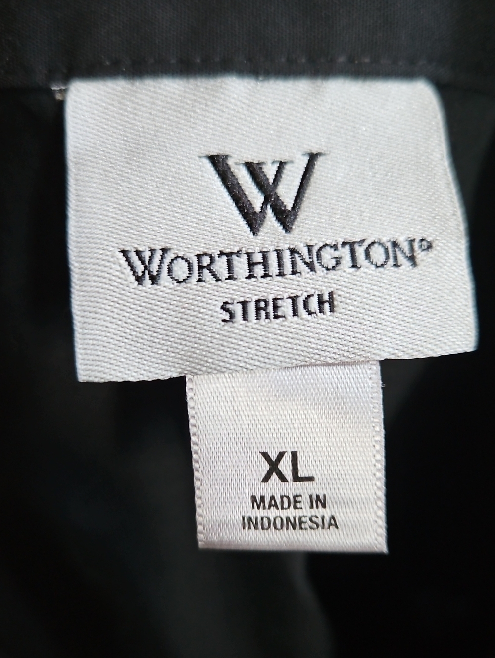 Worthington Black Collared Short Sleeve Blouse - Picture 4 of 4